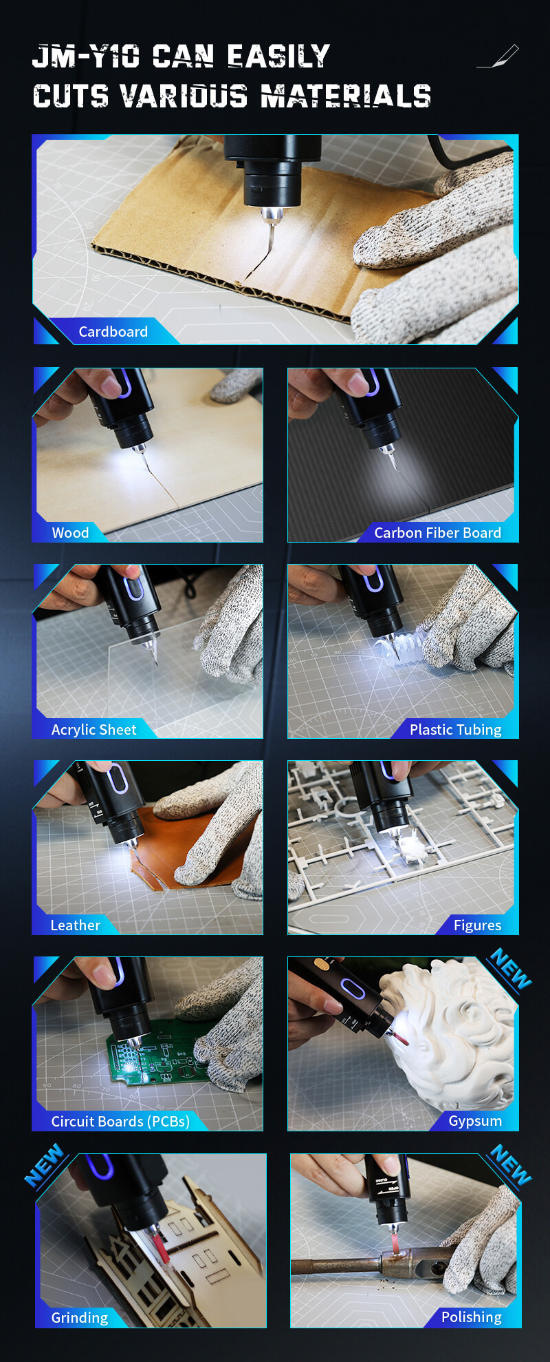 What 35W 40KHz Handheld Ultrasonic Cutter & Polisher JM-Y10 JAKEMY can do?
